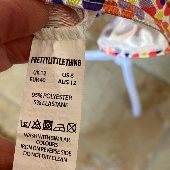 PrettyLittleThing Floral stretch lingerie slip dress Womens sleep gown Ruffles 8 - Picture 6 of 6